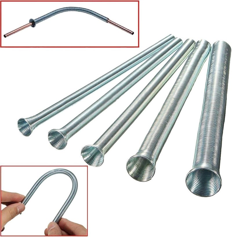 SEIWEI 5 Pieces Spring Tubing Benders Kit for Copper Aluminum Thin Wall Steel, 1/4'', 5/16'', 3/8'', 1/2'', 5/8'' - Image 2